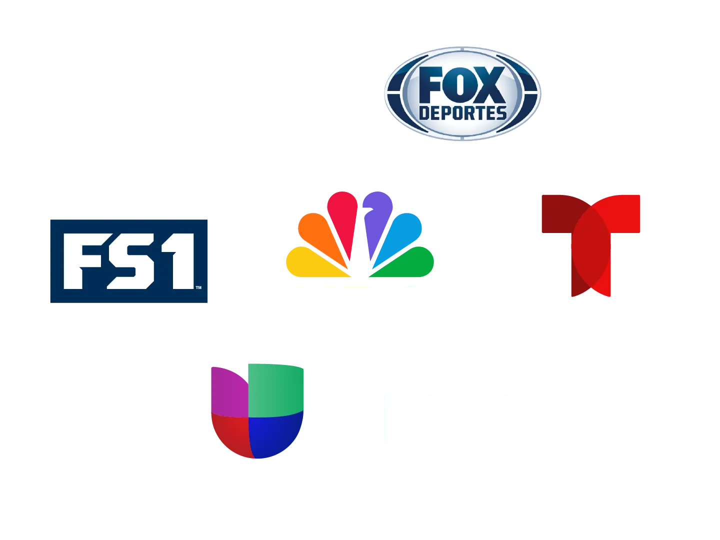 Sports Logos-Fox foxdeportes fs1 nbc telemundo univision usa